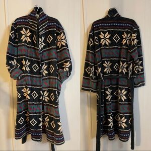 Vintage 1990s 2000s Polo Ralph Lauren Southwestern Style Terry Robe Coat